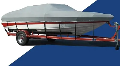 CARVER 77018P10 Boat Cover V-18 O/B Pg Gray