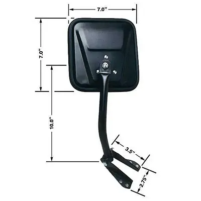 CIPA 44651 Pass S. Flat Back Ss Jeep