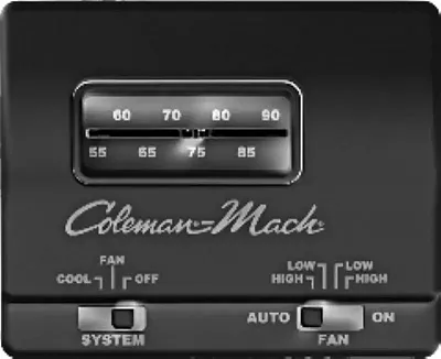 COLEMAN RVP 73303861 Cool Only Thermostat Blacl