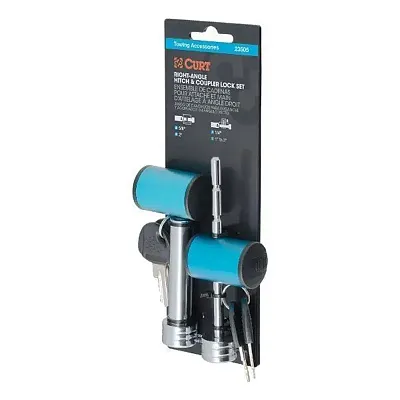CURT MFG 23505 Right-Angle Hitch & Coupler Lock Se