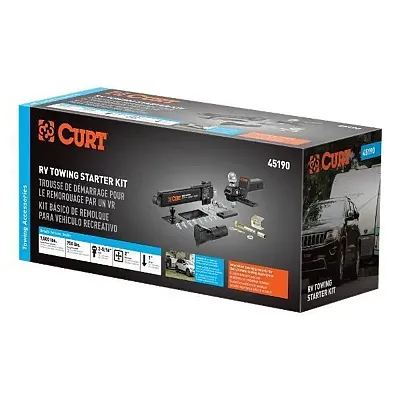 CURT MFG 45190 Rv Towing Starter Kit (Cushion Hitc