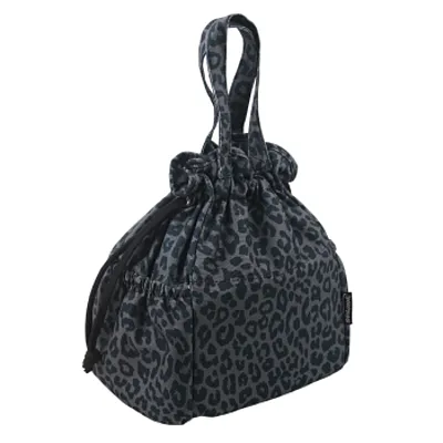 Brentwood Large 10L Insulated Canvas Lunch Tote Cooler Bag in Leopard Grey with
