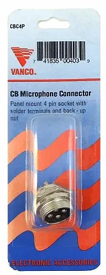 Kalibur Cbc4P Panel Mount 4 Pin Socket With Solder Terminals