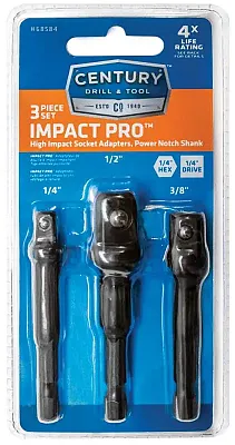 CENTURY DRIL 68584 3 Pc Socket Adap Set I.P. - Case Pa