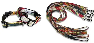 Cedar House Pet Products Barkcloth Lead - Large - Flame