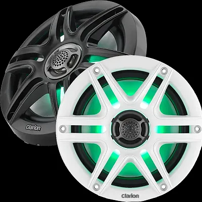 CLARION 92611 6.5-Inch Coaxial Marine Speakers Wi
