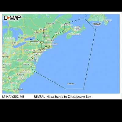CMAP MNAY202MS Reveal Chart Nova Scota-Chsapak Bay
