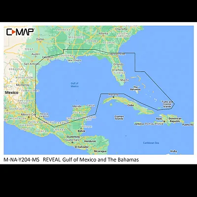 CMAP MNAY204MS Reveal Chart Bahamas-Gulf Of Mexico