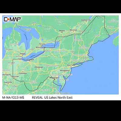 CMAP MNAY213MS Reveal Chart Us Lakes Northeast