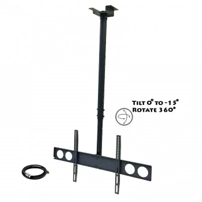 MegaMounts Heavy Duty Tilting Ceiling Televeision Mount for 37&quot; to 70&quot; LCD, LED