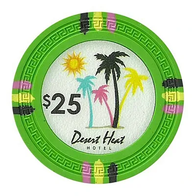 Desert Heat Poker Chips 13 5 Gram 25 Pack CPDH-25