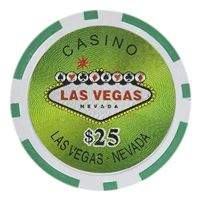 Las Vegas Poker Chips 14 Gram 25 Pack CPLV-25