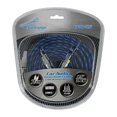 Audiopipe Platinum Plated Interconnect Cable 25Ft