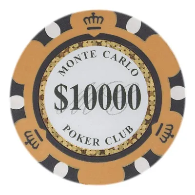 Monte Carlo Poker Chips 13 5 Gram 25 Pack CPMC-10000