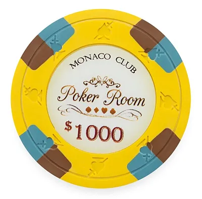 Monaco Club Poker Chips 13 5 Gram 25 Pack CPMO-1000