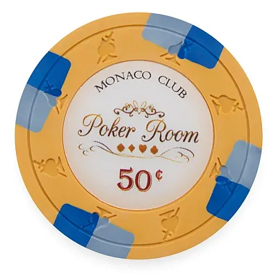 Monaco Club Poker Chips 13 5 Gram 25 Pack CPMO-50c