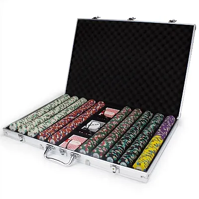 1000ct Claysmith Gaming Poker Knights Chip Set in Aluminum CPPK-
