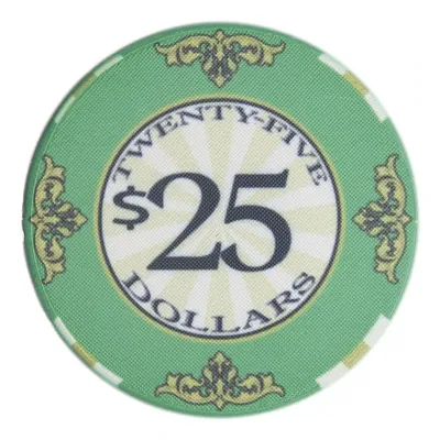 Scroll Ceramic Poker Chips 10 Gram 25 Pack CPSC-25