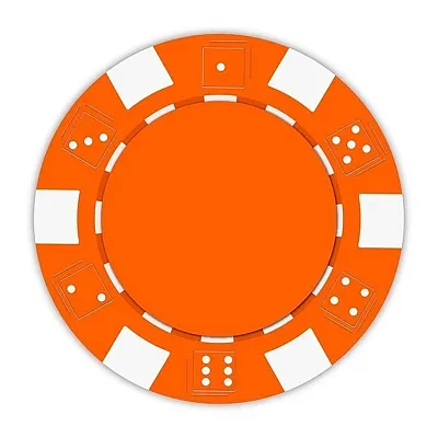 Striped Dice Poker Chips 11 5 Gram 25 Pack CPSD-ORANGE