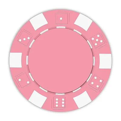 Striped Dice Poker Chips 11 5 Gram 25 Pack CPSD-PINK