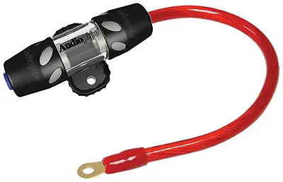 Fuseholder Agu Audiopipe W/60Afuse + 1&#039; 4Ga Red Power Wire