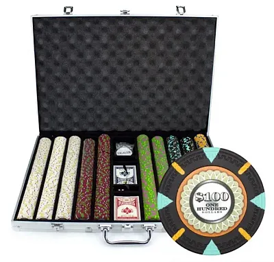 1000Ct Claysmith Gaming 'The Mint' Chip Set in Aluminum CSMT-100