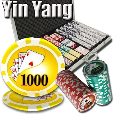 1,000 Ct - Pre-Packaged - Yin Yang 13.5 G - Aluminum PCS-1906