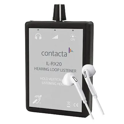 Contacta RX20-EB Loop Listener Receiver with 6 Pairs of Earbuds RX20-EB