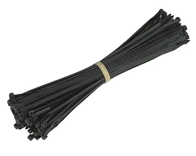 Wire Ties 12&quot; Black 100 Pcs Xscorpion
