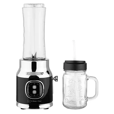 Culinary Chef Ccsmm100-B-Black 20.3-Oz. 2-Speed Retro Electric Smoothie Maker (B