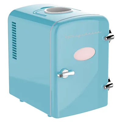 Frigidaire Efmis171-Blue 6+1-Can 48-Watt Retro Mini Portable Fridge With Top-Mou