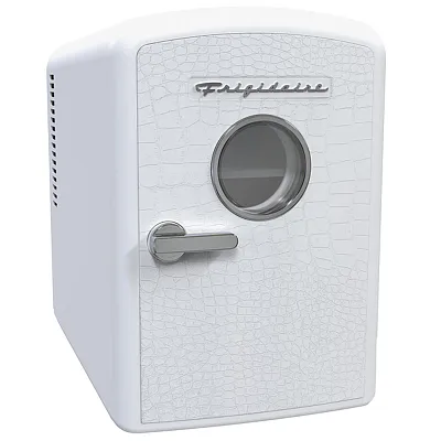 Frigidaire Efmis181-Whtcroc 9-Can Mini Fridge Cooler, Crocodile Door (White)