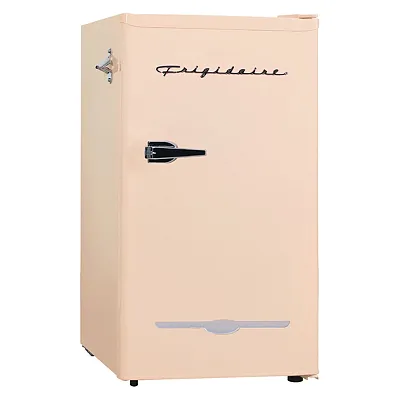 Frigidaire Efr376-B-Coral 3.2-Cu.-Ft. 65-Watt Retro Bar Fridge With Side Bottle