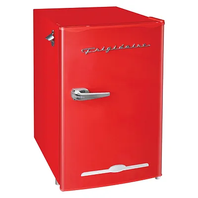 Frigidaire Efr376-B-Red 3.2-Cu.-Ft. 65-Watt Retro Bar Fridge With Side Bottle Op