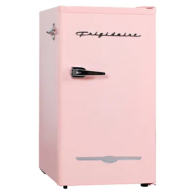 Frigidaire Efr376-C-Pink 3.2-Cu.-Ft. 65-Watt Retro Bar Fridge With Side Bottle O