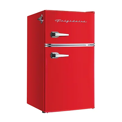 Frigidaire Efr840-B-Red 3.1-Cu Ft. 2-Door Retro Compact Bar Fridge With Freezer