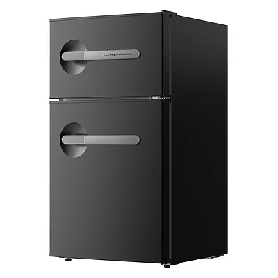 Frigidaire Efr925-Black 3.1-Cu. Ft 2-Door Retro Bar Refrigerator, Side Bottle Op