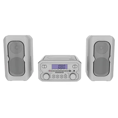 Magnavox Mrcd435-Silver 4-Watt Compact Bluetooth Shelf Stereo System With Extern