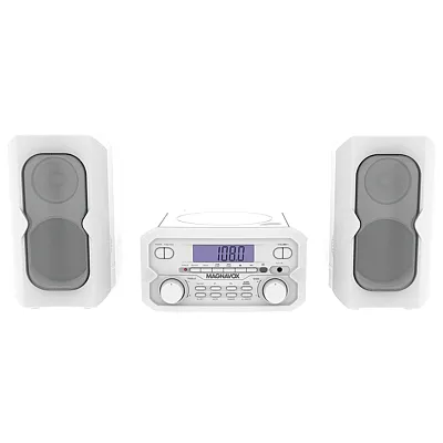 Magnavox Mrcd435-White 4-Watt Compact Bluetooth Shelf Stereo System With Externa