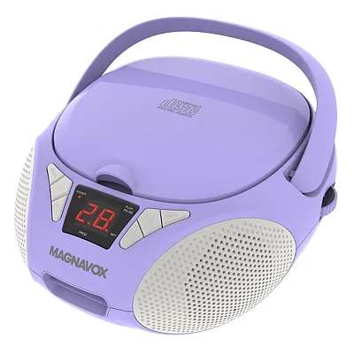 Magnavox Mrcd6924-B-Purple 10-Watt Portable Cd Cassette Am/Fm Radio Boom Box Wit