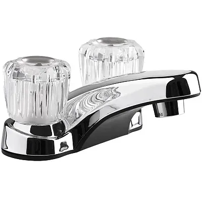 DURA FAUCET DFPL700ACP Lav W/Crystal Scrm Pol