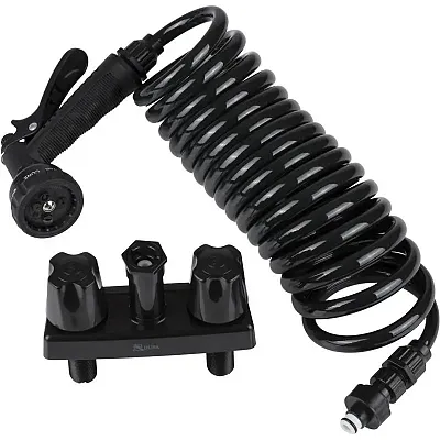 DURA FAUCET DFSA186BK Ext Spray Faucet Blk/Gry