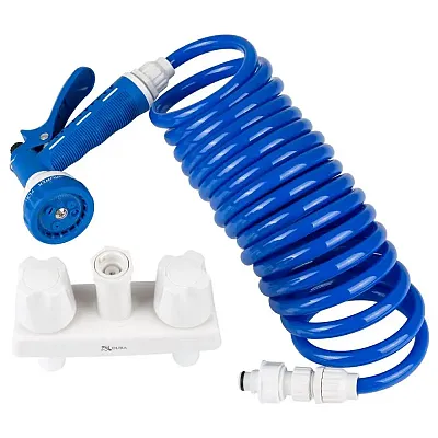 DURA FAUCET DFSA186WT Ext Spray Faucet Wh/Blu