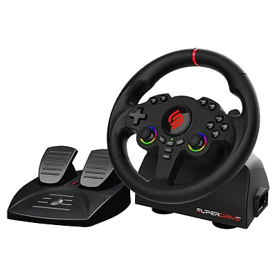 Subsonic Sa5720-1 Superdrive 220 Rs Racing Wheel With Pedal Set And Dual Led Sti