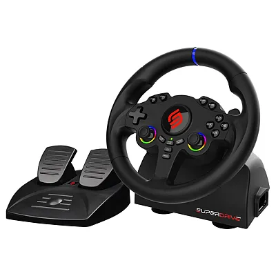 Subsonic Sa5720-2 Superdrive 220 Rs-5 Racing Wheel With Pedal Set And Dual Led S