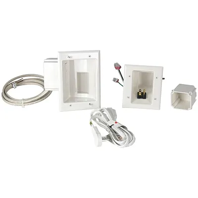 Datacomm Electronics 50-6623-Wh-Kit Flat Panel Tv Cable Organizer Kit With Duple