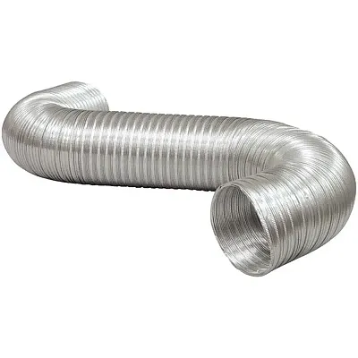 DEFLECTO A038/16 Semi-Rigid Aluminum Duct, 8 ft