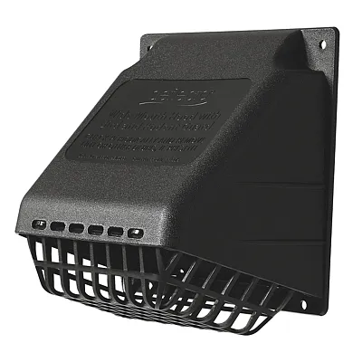 Deflecto Hr4Blk/24 4-In. Plastic Wide-Mouth Dryer Vent Hood With Damper And Deta