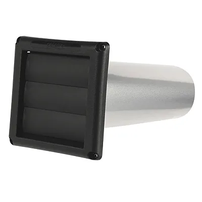 Deflecto Svhablk4 Supurr-Vent Louvered 4-In. Dryer Vent Hood Kit With Collar And