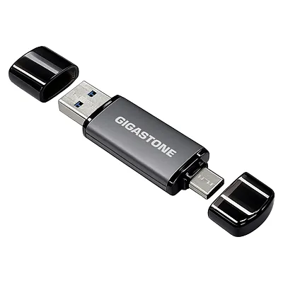 Gigastone Gs-Ac4400Gy-512Gb-1Pk-R Dual Usb-C And Usb-A Flash Drive, Usb 3.2 Gen